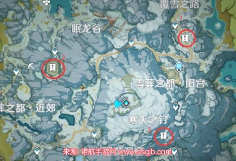 原神雪山碎片怎么解冻-雪山碎片三个仙灵地图位置