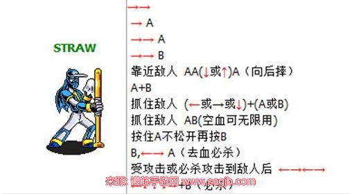 街机忍者棒球出招表-4个角色技能出招按键一览