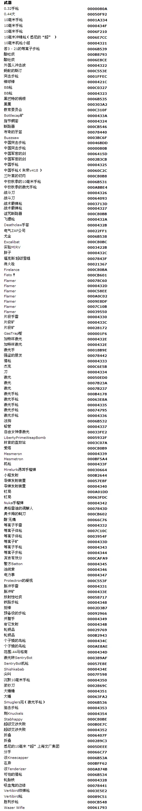 辐射3武器秘籍怎么输入(辐射3控制台指令汇总)