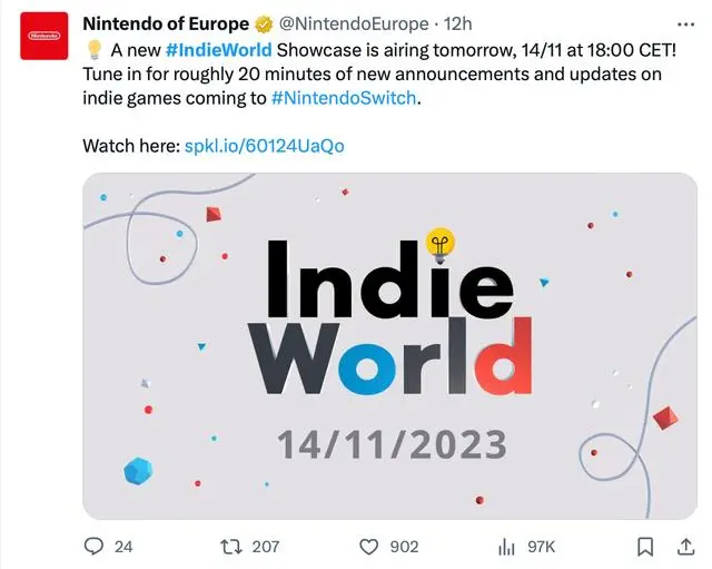 万代南梦宫与任天堂成立新游戏团队 & 任天堂宣布明天举办“Indie World”独立游戏发布会，时长20分钟