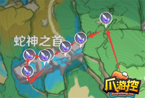 原神晶化骨髓采集路线图一览2.png